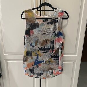 Bali Multicolor Abstract Sleeveless Blouse